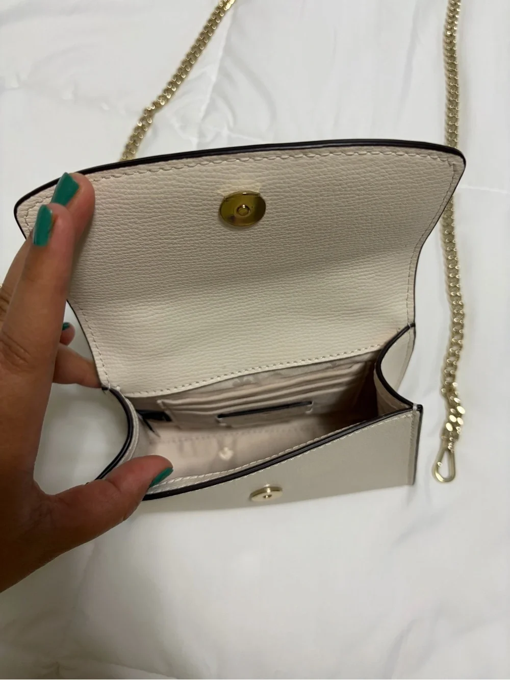 Limited edition kate spade cream mini top-handle bag with multicolor studs